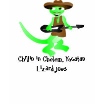 lizard joes Chillin in Chelem, Yucatan t-shirts