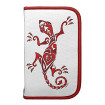 Lizard tattoo/henna in red folio planner