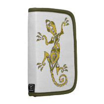Lizard Tattoo/Henna pattern yellow Folio Planners