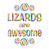 LIZARDS ARE AWESOME stickers