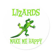 Lizards Make Me Happy Sticker