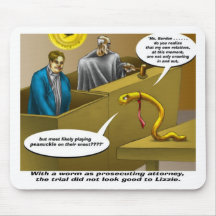 Lizzie Borden Trial Funny Cartoon Gifts Mouse Pads