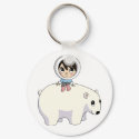 Lizzy and Frosting the Polar Bear keychains