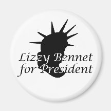 Lizzy Bennet for President Refrigerator Magnet