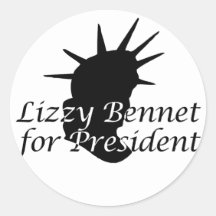 Lizzy Bennet for President Stickers