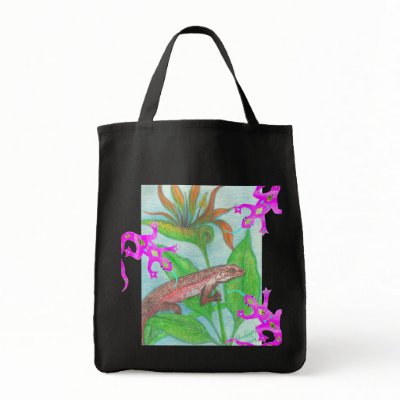 Lizzzard AND Pink Geckos! Bag by YonnisWackyWorkshop