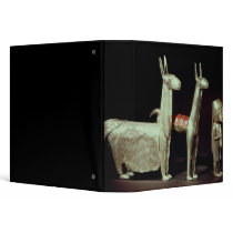 Llama, alpaca and woman vinyl binder