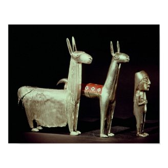 Llama, alpaca and woman poster