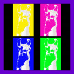 llama-blocks graphic print poster posters