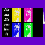 Llama Blocks in Bright Colors on everything cards