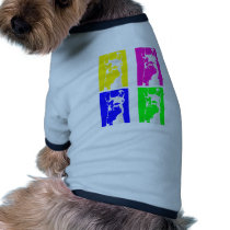 Llama Blocks in Bright Colors on everything Doggie Tee Shirt