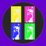 Llama Blocks in Bright Colors on everything stickers