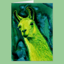 Llama Card - "Llemon-Llime Llama"