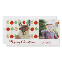 Llama Christmas Balls  Photo Card