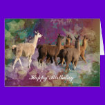 Llama cloud fantasy - White and Brown Llamas cards