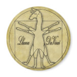 Llama Da Vinci Fridge Magnet