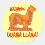 Llama del drama pegatinas redondas