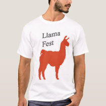llama fest red t-shirts by jrdnwheeler llama fest red t-shirts