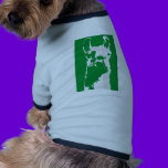 llama head in emerald green pet clothing