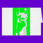 llama head in lime green cards