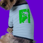 llama head in lime green pet clothing