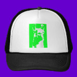 llama head in lime green hats