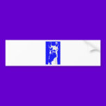 llama head in marine blue bumper stickers