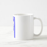 llama head in marine blue mugs
