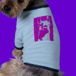 Llama head in pink pet clothing