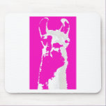 Llama head in pink mousepads