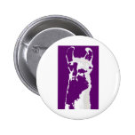llama head in purple buttons