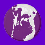 llama head in purple magnets
