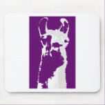 llama head in purple mousepads