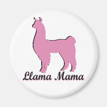 Llama Mama Refrigerator Magnet
