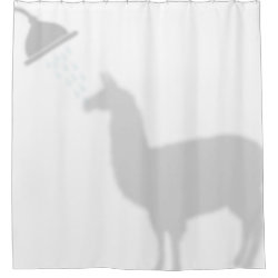 Llama Shadow Silhouette Shadow Buddies Shower Shower Curtain