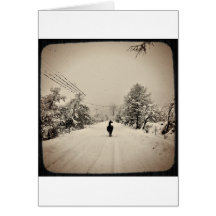 llama winter card