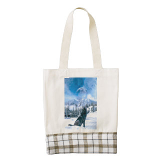 Llamada de lobo bolsa tote zazzle HEART