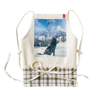 Llamada de lobo delantal zazzle HEART