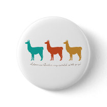 Llamas Color My World with Joy Pin