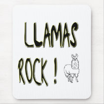 Llamas Rock! Mousepad