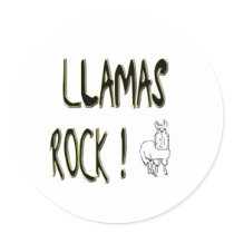 Llamas Rock! Sticker