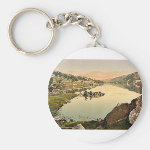 Llanberis and Lyn Peris, Wales rare Photochrom Key Chain