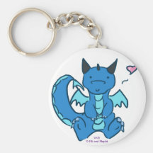 Llavero azul de Drago