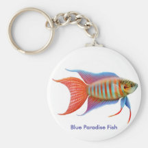 Llavero azul de los pescados del paraíso