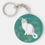 Llavero blanco del gato