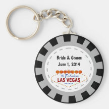 Llavero de la ficha de póker de Las Vegas