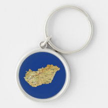 Llavero del mapa de Hungría