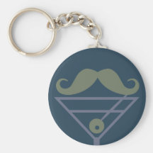 Llavero del personalizado del bigote de Martini