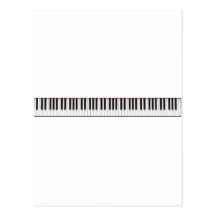 Llaves de teclado de piano postales