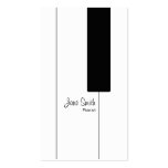 Llaves del piano para las tarjetas de visita del p
